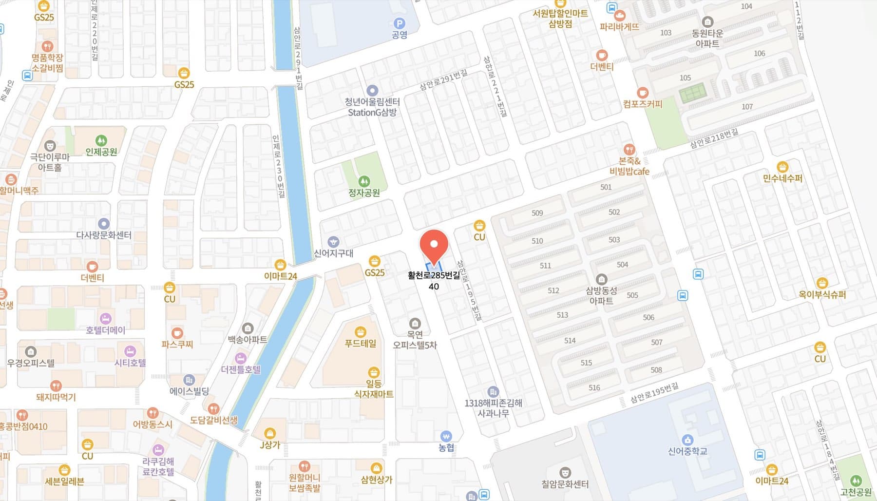 노인사랑 위치 안내 지도